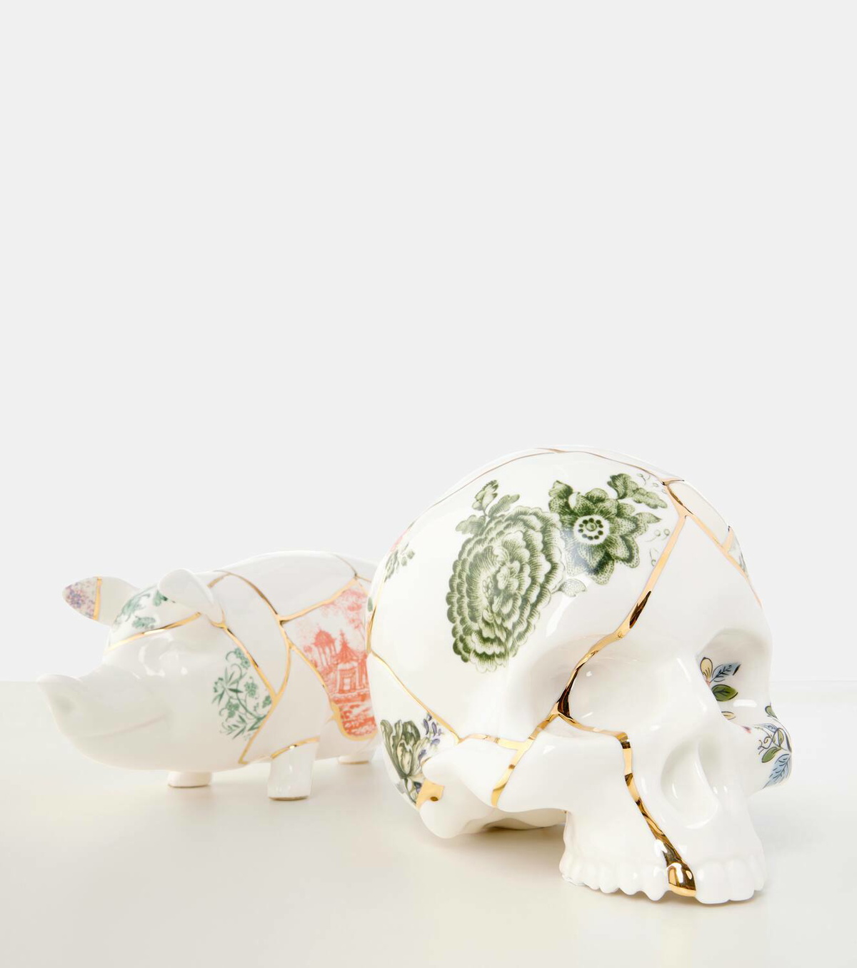 Seletti Kintsugi Skull decorative object by Marcantonio Raimondi Malerba