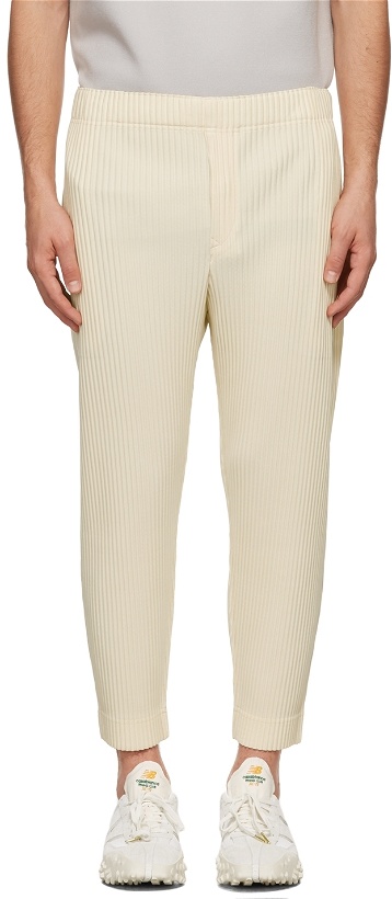 Photo: Homme Plissé Issey Miyake Off-White Monthly Colors December Pants