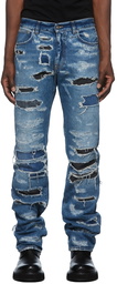 424 Blue Destroyed Jeans