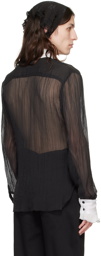 Anna Sui SSENSE Exclusive Black Crinkle Shirt