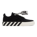 Off-White Black Canvas Vulcanized Low Sneakers