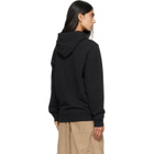 Stone Island Black 6100048 Brushed Organic Cotton Fleece Hoodie