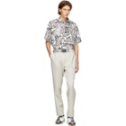 Fendi White Joshua Vides Edition Silk Short Sleeve Shirt