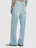 STELLA MCCARTNEY - Embellished Cotton Denim Straight Jeans