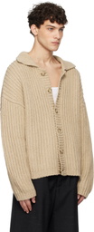 COMMAS Beige Fisherman Rib Cardigan