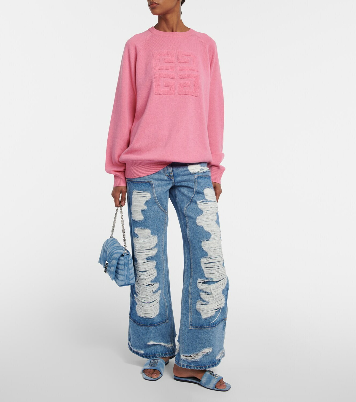 Givenchy - 4G Soft Small denim shoulder bag Givenchy