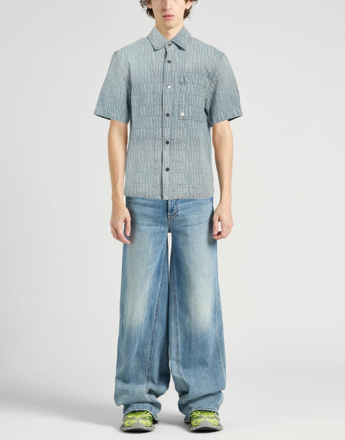 Amiri Mens Denim shirt in Blue