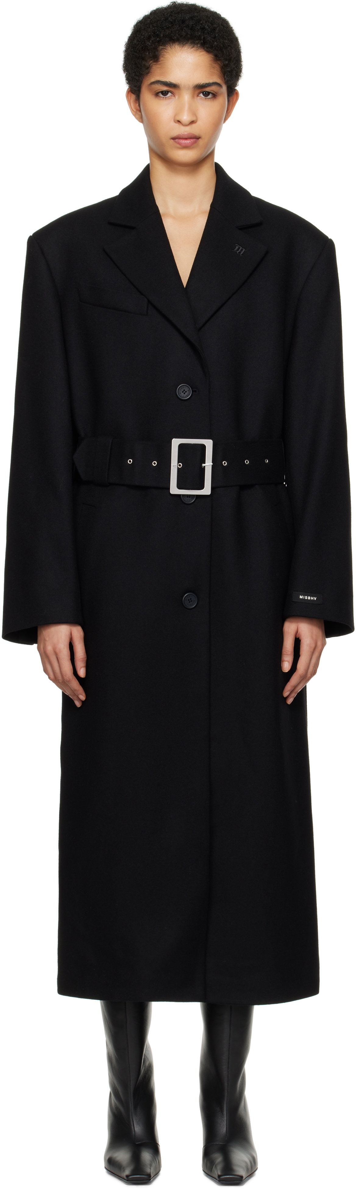 MISBHV Black Stockholm Wool Coat