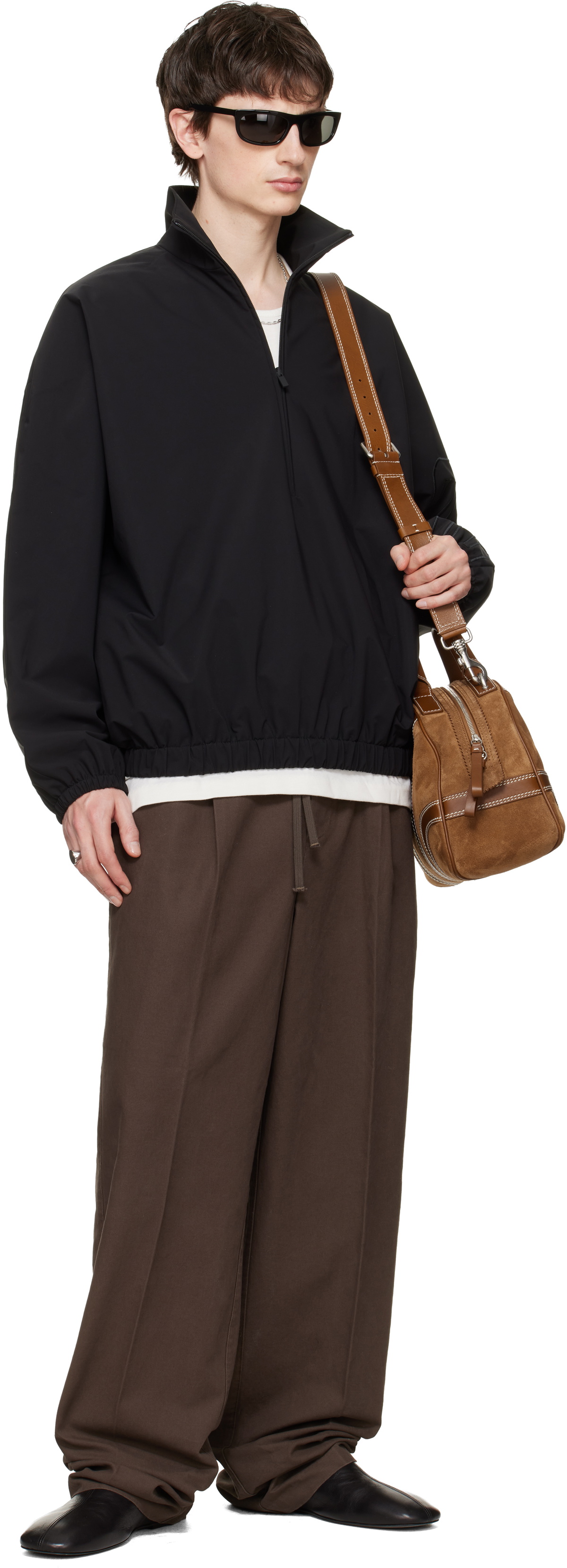Fear of God ESSENTIALS Brown Pleat Front Trousers