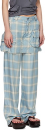 Collina Strada Blue Flannel Cargo Skirtpant