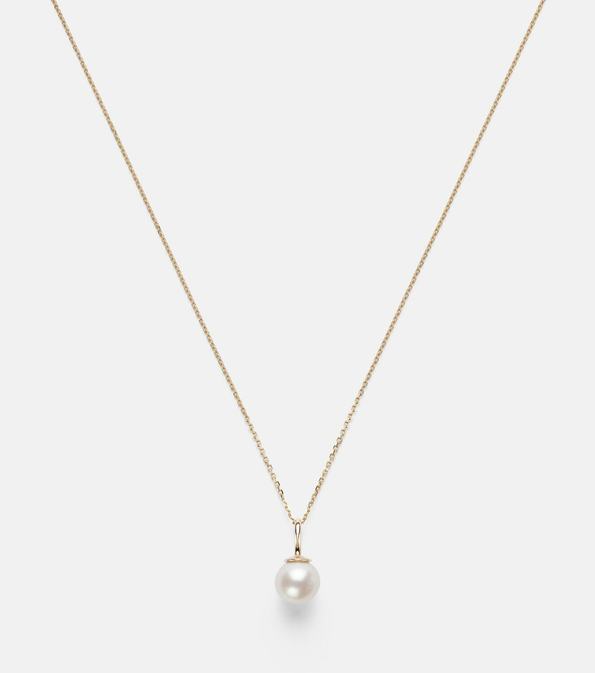 Stone and Strand Essential 18kt gold necklace with pearl