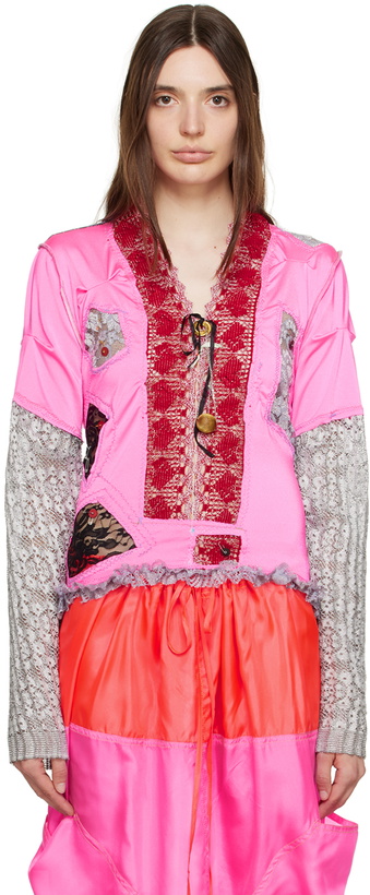 Photo: SC103 Pink Paneled Blouse