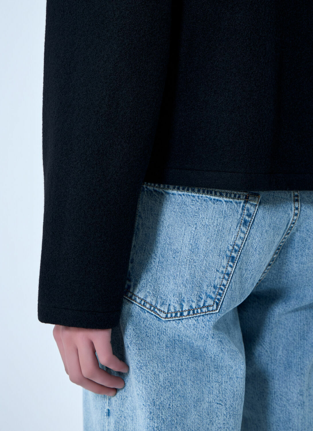 RIER Wool Blend Polo Sweater