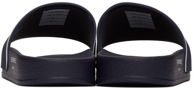 Thom Browne Navy Rubber Pool Slides