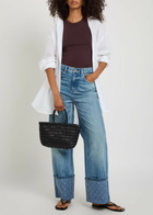 Tory Burch Logo Straight-leg Denim Jeans Blue
