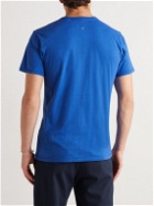 Rag & Bone - Principle Logo-Embroidered Organic Cotton-Jersey T-Shirt - Blue