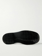 Bottega Veneta - Horsebit Glossed-Leather Loafers - Black
