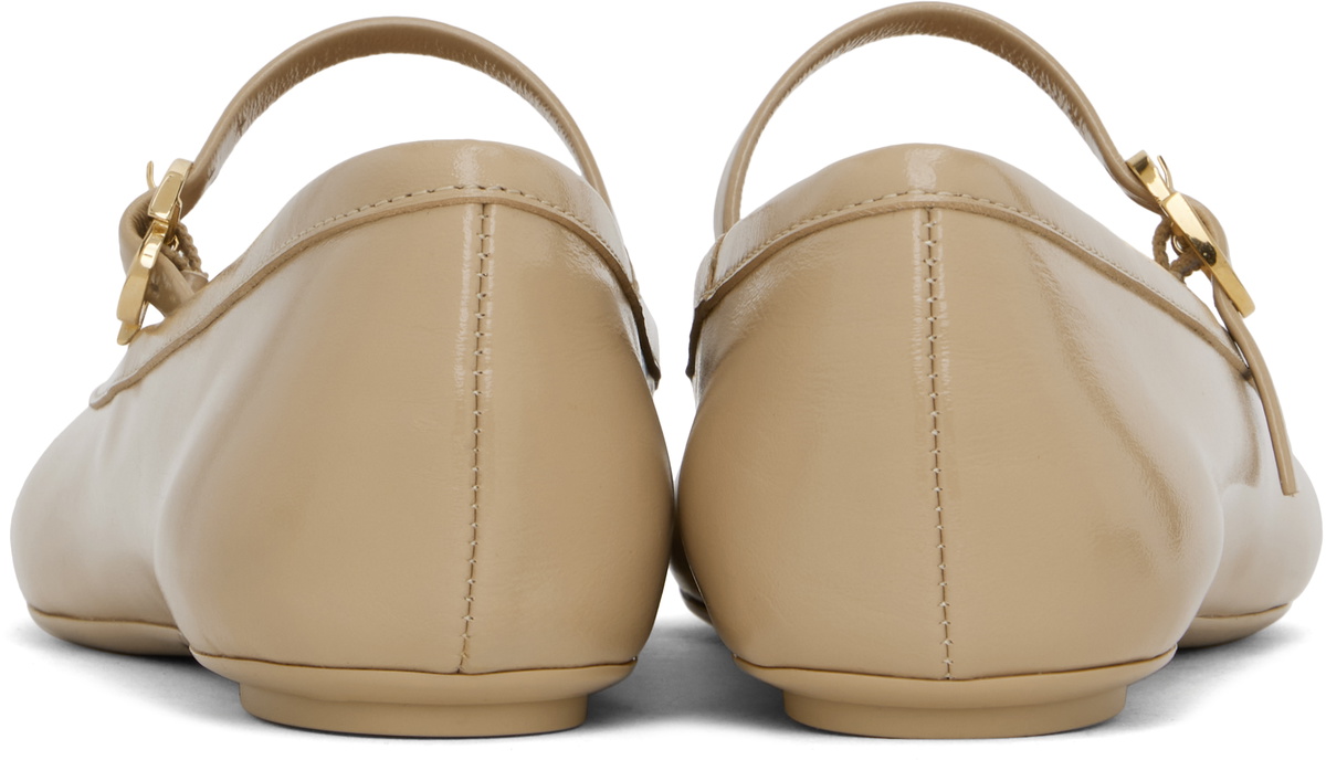 Gianvito Rossi Beige Carla Ballerina Flats