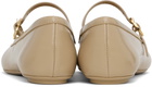 Gianvito Rossi Beige Carla Ballerina Flats