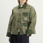 Bode Women's Waxed Craft Jacket in Light Green