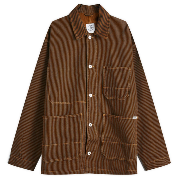 Photo: Polar Skate Co. Men's Hickory Stripe Ezra Jacket in Rust