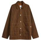 Polar Skate Co. Men's Hickory Stripe Ezra Jacket in Rust
