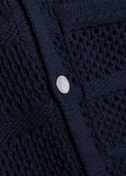 Che Desiderio Open-knit Cotton Shirt Navy