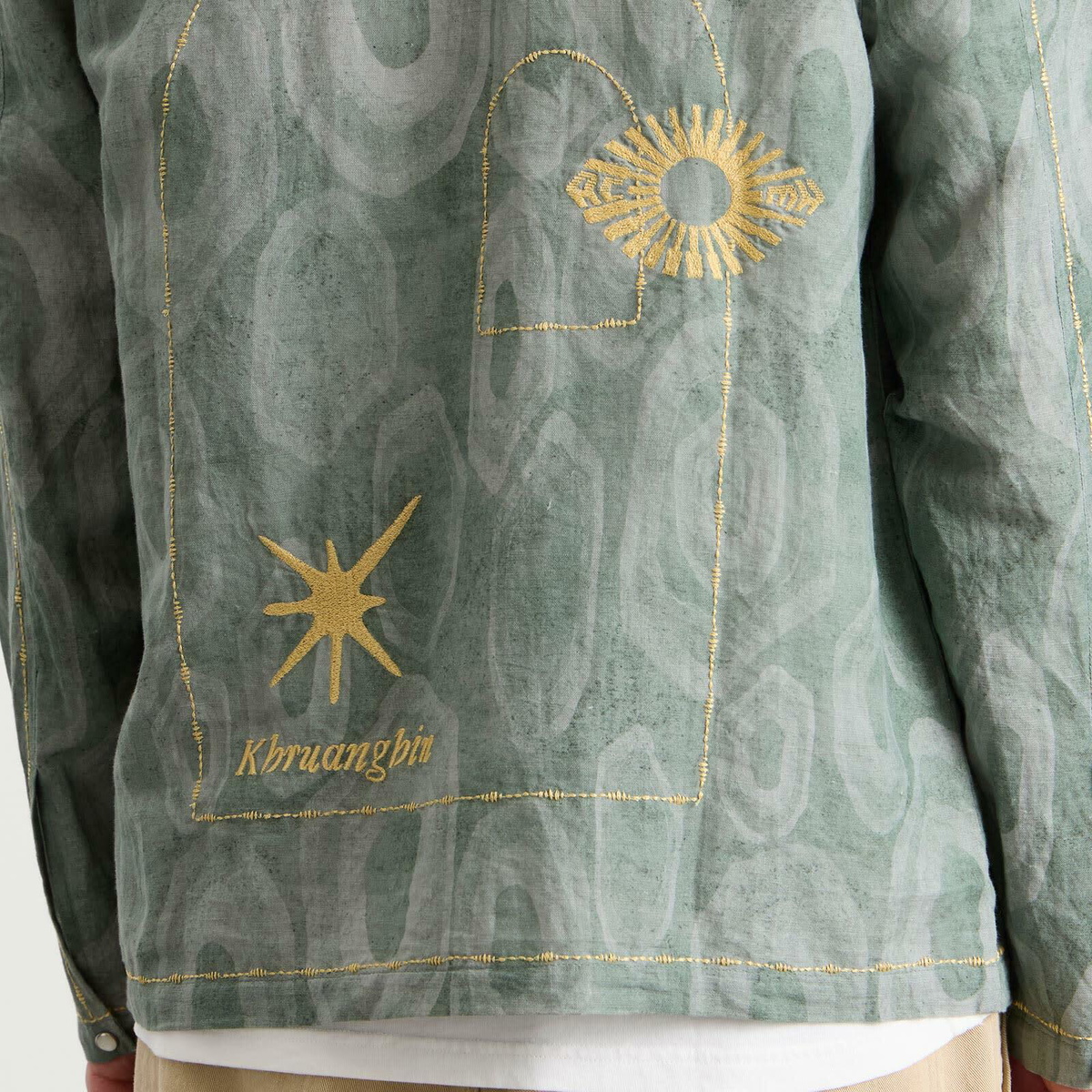 ACMH by Magic Castles Men's x Khruangbin Pocket Overshirt in Forest Green