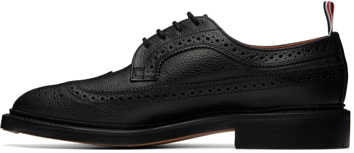 Thom Browne Black Leather Sole Longwing Brogues