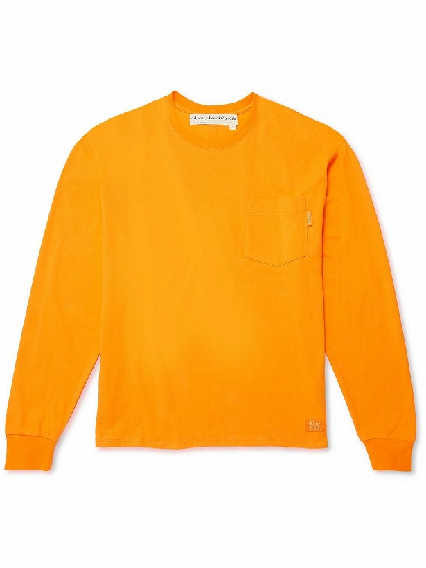 Photo: Abc. 123. - Webbing-Trimmed Cotton-Jersey T-Shirt - Orange