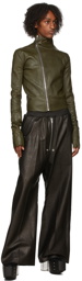 Rick Owens Black Leather Geth Belas Trousers