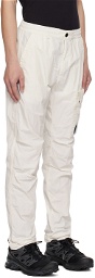 C.P. Company White Garment-Dyed Sweatpants