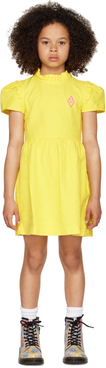 The Animals Observatory Kids Yellow Tortoise Dress