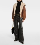 Isabel Marant Amiel shearling-lined leather jacket