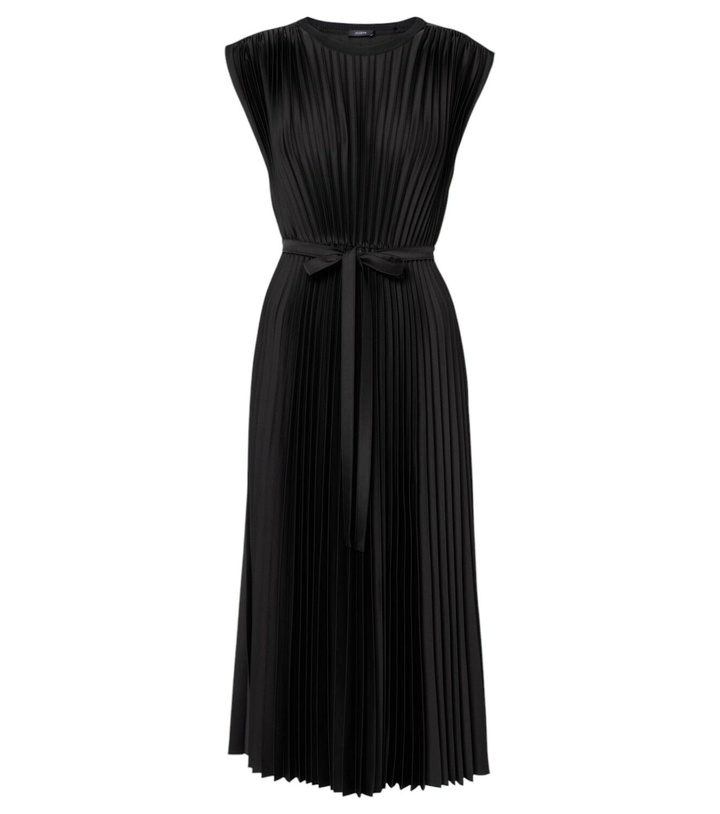 Photo: Joseph Volta belted plissé satin midi dress