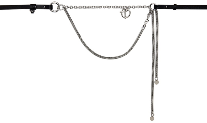 Photo: TheOpen Product Black & Silver Layered Chain Belt