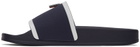 Thom Browne Navy Rubber Pool Slides
