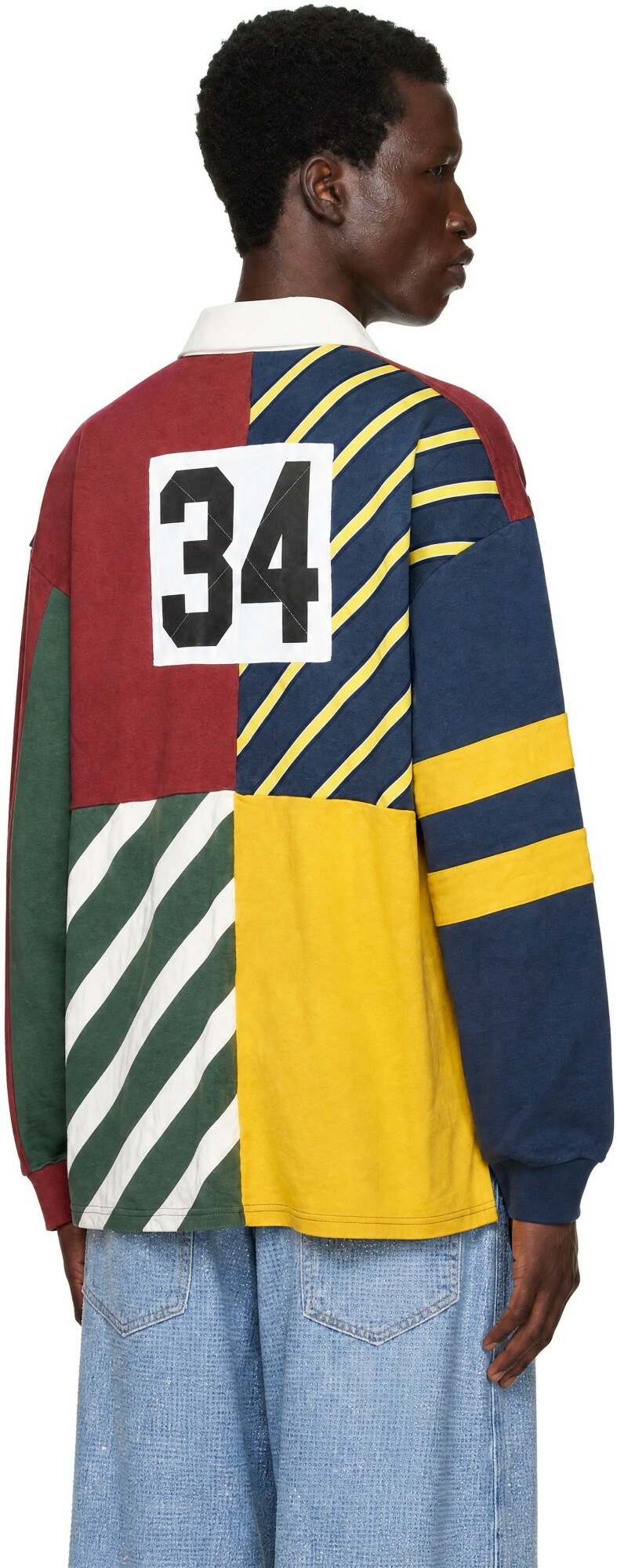 AMBUSH Multicolor Patchwork Rugby Polo