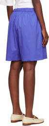 Cordera Blue Wavy Bermuda Shorts