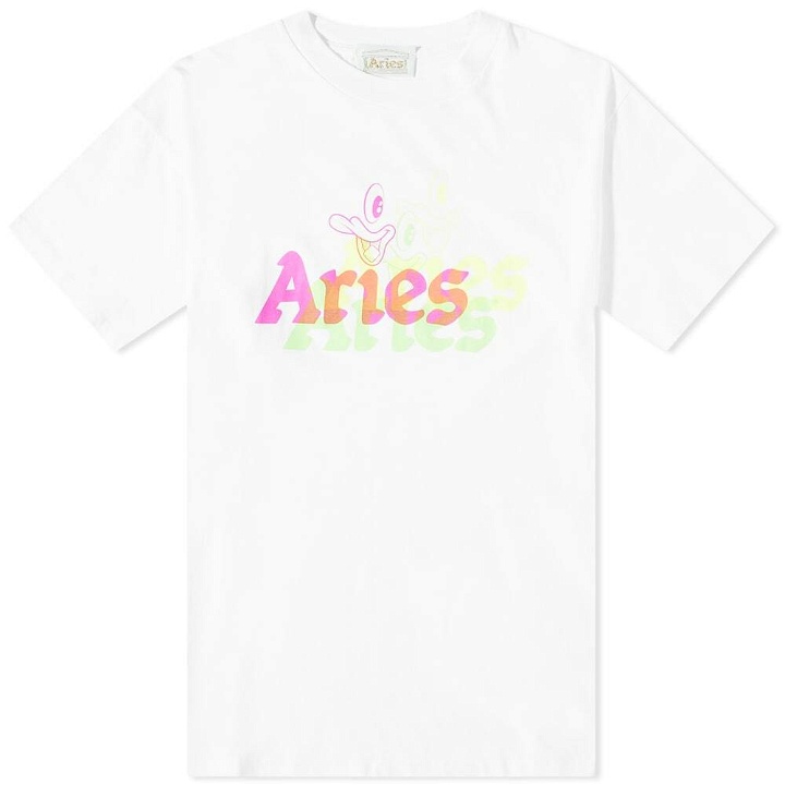 Photo: Aries Men's Trippy Aye Duck T-Shirt in White