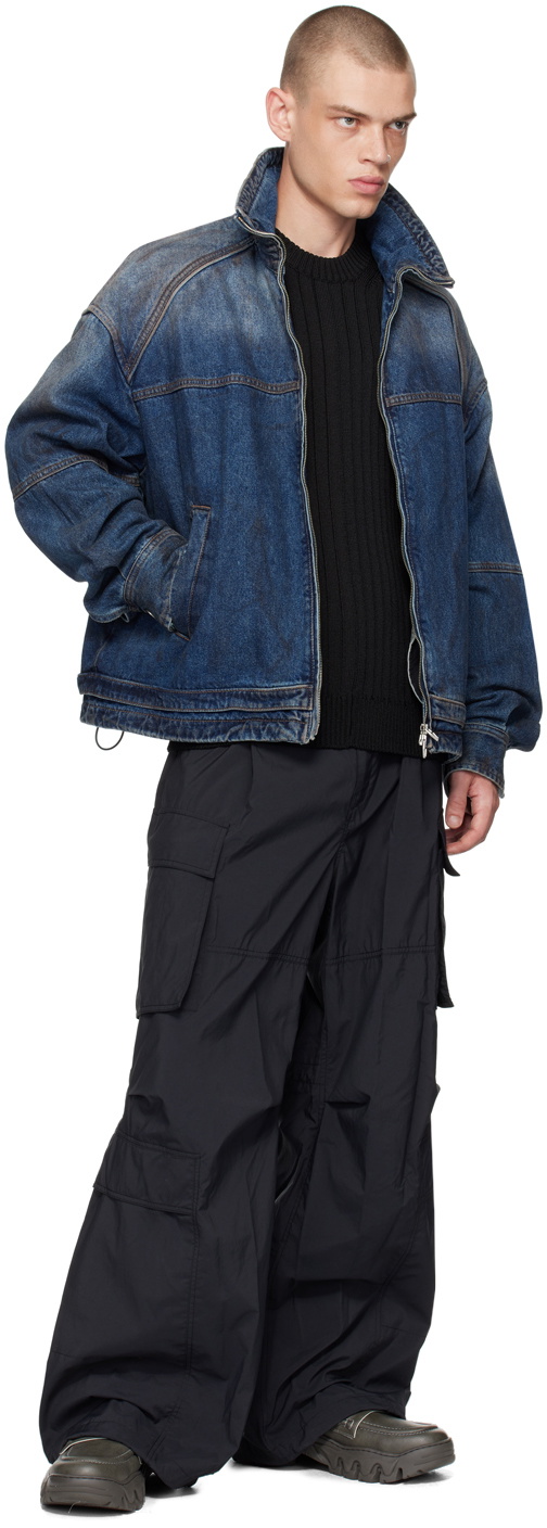 Juun.J Black Crewneck Sweater
