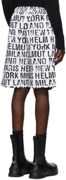 Helmut Lang White All-Over Short