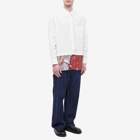 Comme des Garçons Homme Men's Hem Panel Shirt in White