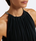 Max Mara Embellished halterneck minidress
