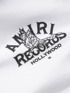 AMIRI - Logo-Print Cotton-Jersey Hoodie - White