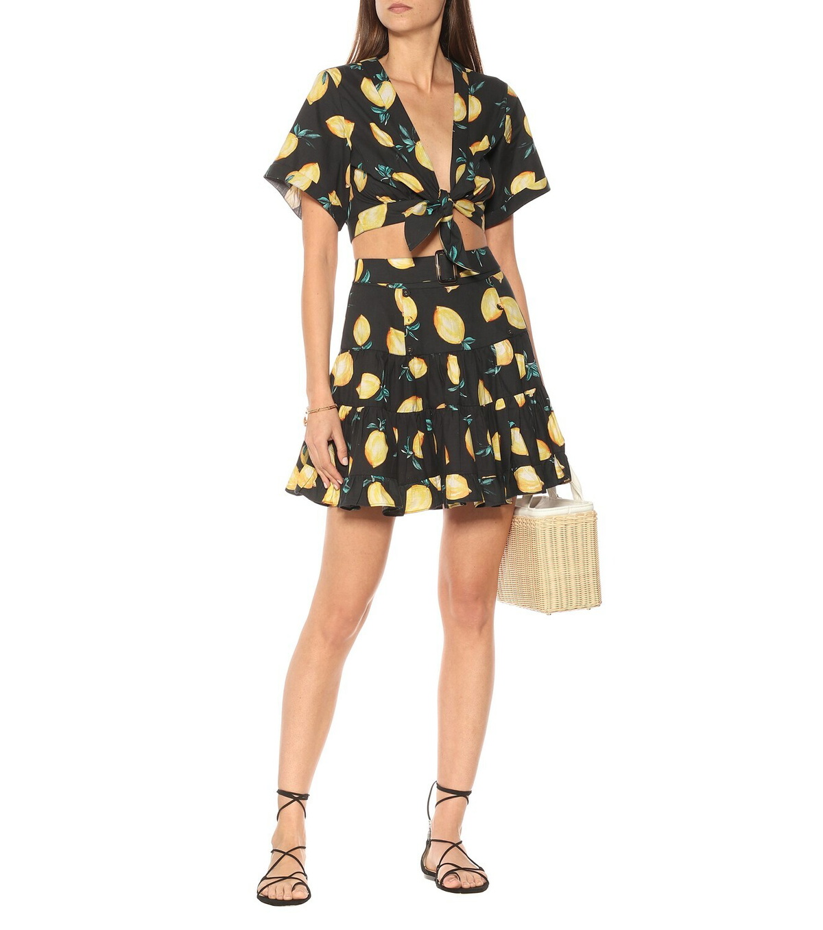 Alexandra Miro Sandy printed cotton crop top