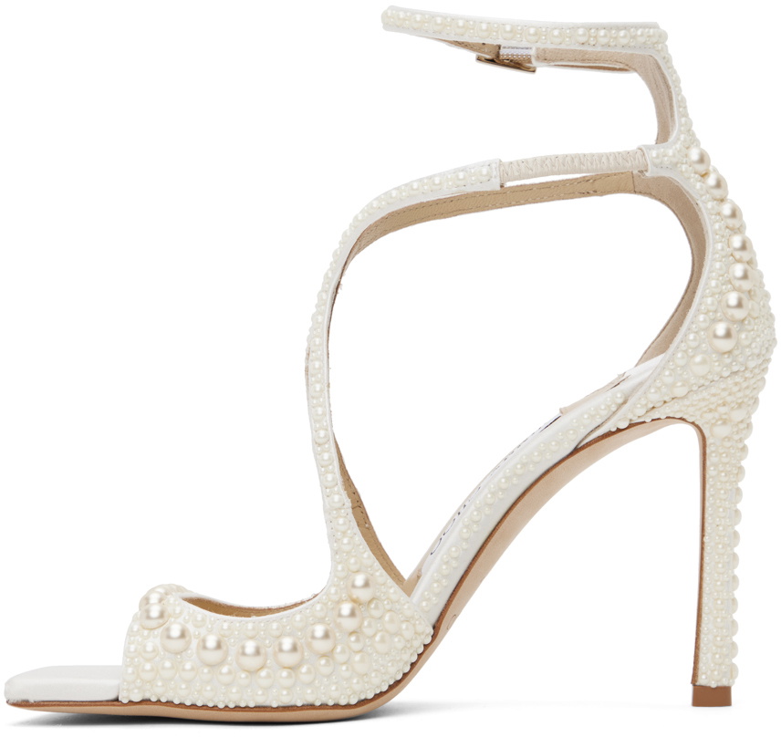 Jimmy Choo White Azia 95 Heeled Sandals