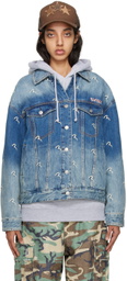 Evisu Indigo Allover Seagull Denim Jacket