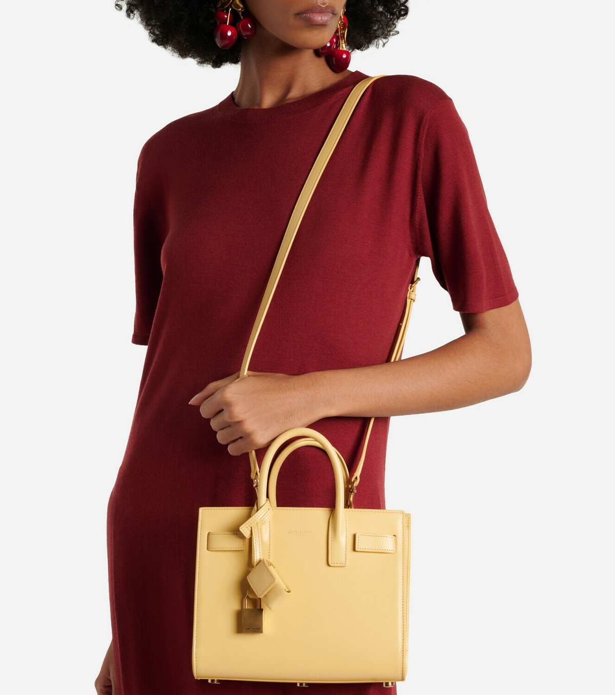 Saint Laurent Sac De Jour Nano leather top-handle bag
