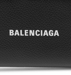 Balenciaga - Chain-Embellished Logo-Print Full-Grain Leather Zip-Around Wallet - Black